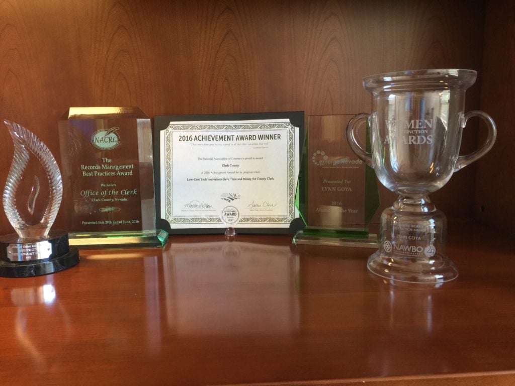 Clark County Clerk Lynn Marie Goya wins numerous awards and recognitions